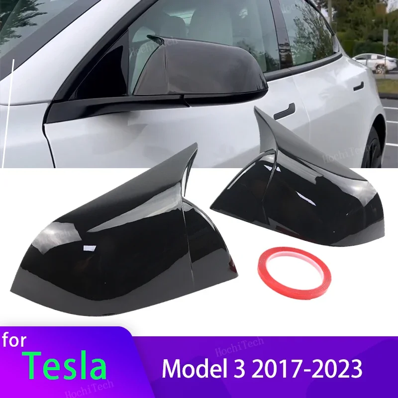 Tapa espejo lateral ABS negro brillante Tesla Model 3 2021-2024