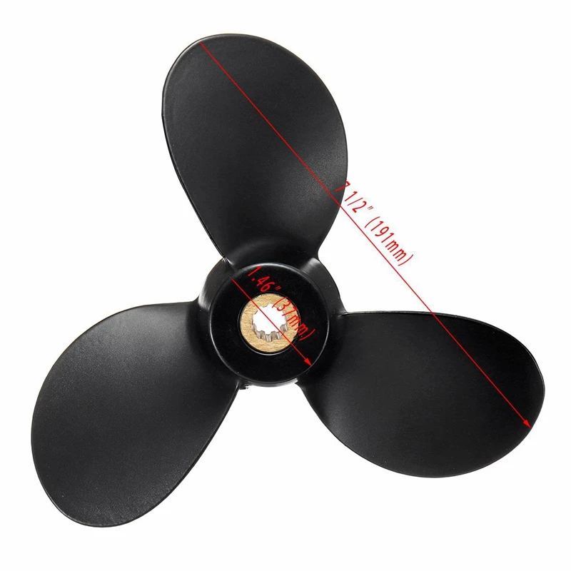 58110-91Jn0-019 Helice fueraborda Suzuki 4-6HP, 3 palas, 7 1/2 x 7 - imagen 4
