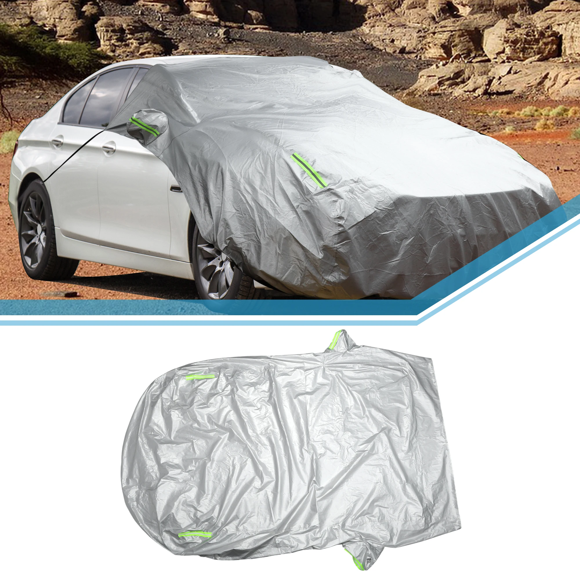 Funda de capó delantero UXCELL impermeable de algodón y aluminio