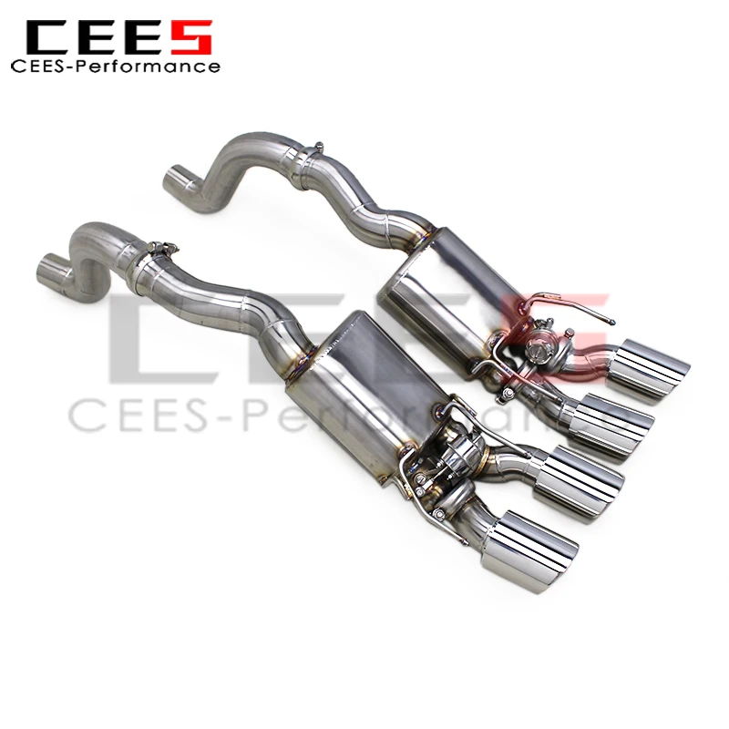 Tubos de escape de eje cees para Chevrolet Corvette C6 V8 6.2L 2009-2013, sistema de escape, silenciador de acero inoxidable - imagen 3