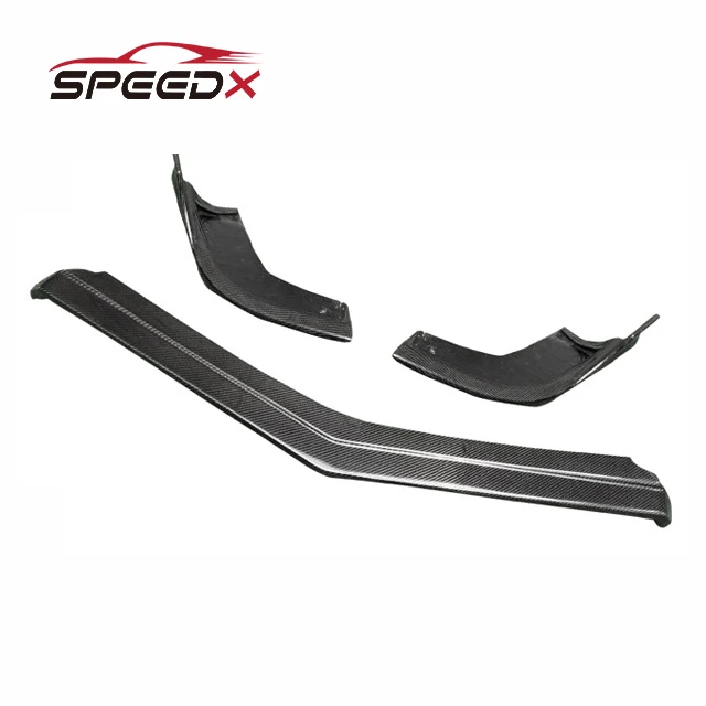 Para W218 R estilo Kit de carrocería de labio delantero de carbono W218 estilo R labio de parachoques delantero de fibra de carbono - imagen 4