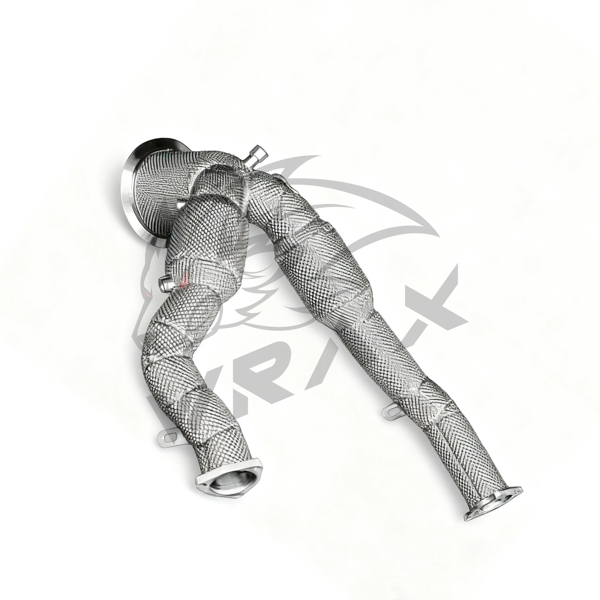 WRAX Bajante de alto flujo con gato para Audi A6L A6 A7 3.0T SS304 Actualización del tubo de rendimiento de escudo térmico Ajuste exacto de escape - imagen 4