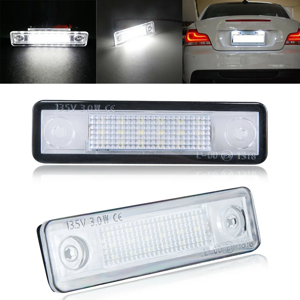 Juego de 2 luces LED de matrícula Bevinsee para Opel