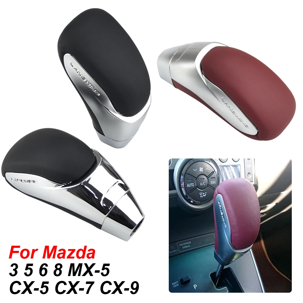 Perilla palanca de cambios en cuero para Mazda 3 5 6 8 CX-5 CX-7 CX-9 - imagen 4