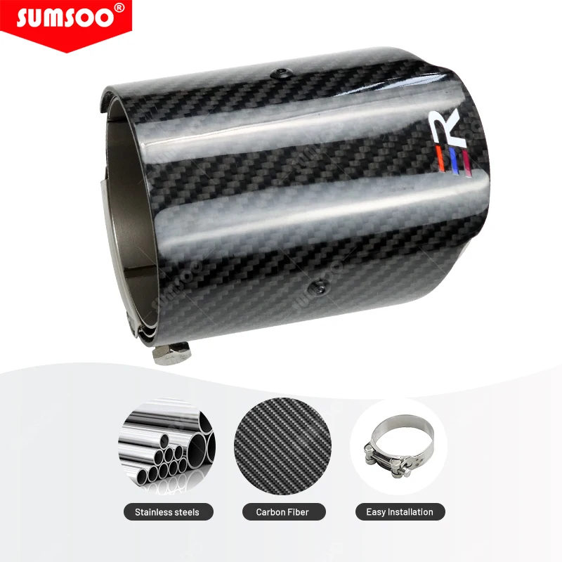 Puntas de escape de fibra de carbono para BMW, montaje directo - imagen 3