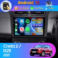 Radio Android Auto 2DIN con cámara 360 para Hyundai Creta 2021 IX25