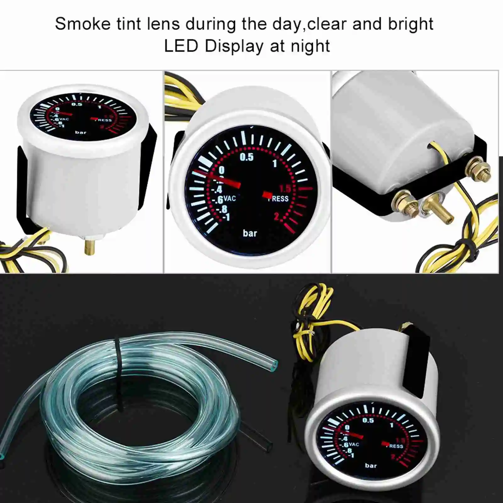 Manómetro de Impulso LED 2 Pulgadas 12V Universal para Turbocargadores - imagen 5