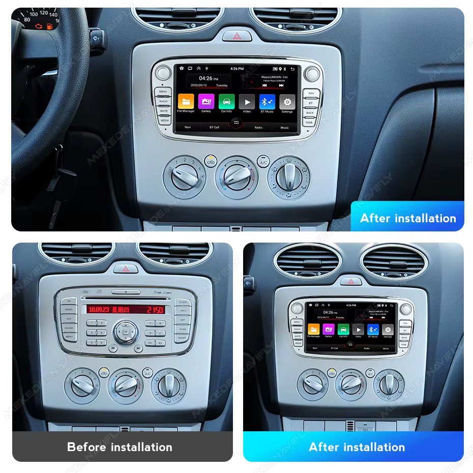 MEKEDE Radio Multimedia Android con CarPlay – Ford Focus/Mondeo - imagen 2