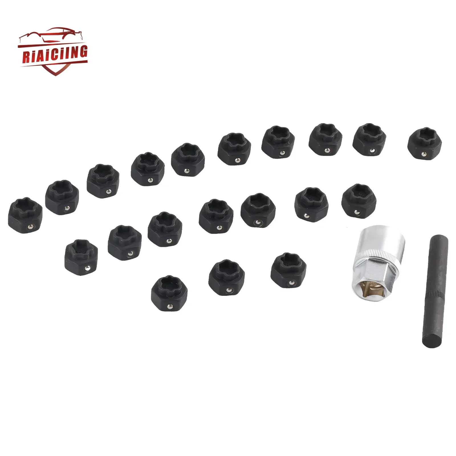 Juego llaves antirrobo rueda BMW 22 piezas con casquillo extracción
