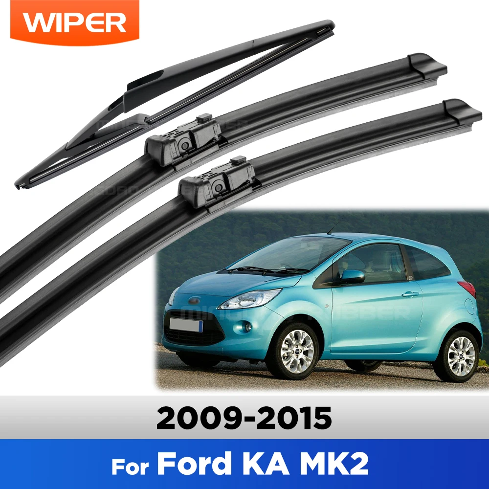 Juego escobillas limpiaparabrisas delantero y trasero Ford KA MK2
