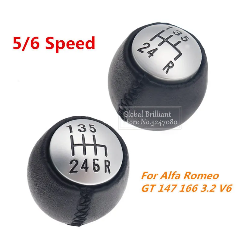 Pomo palanca cambios cuero PU 55347088 – Alfa Romeo GT 147 166 3.2 V6 - imagen 2