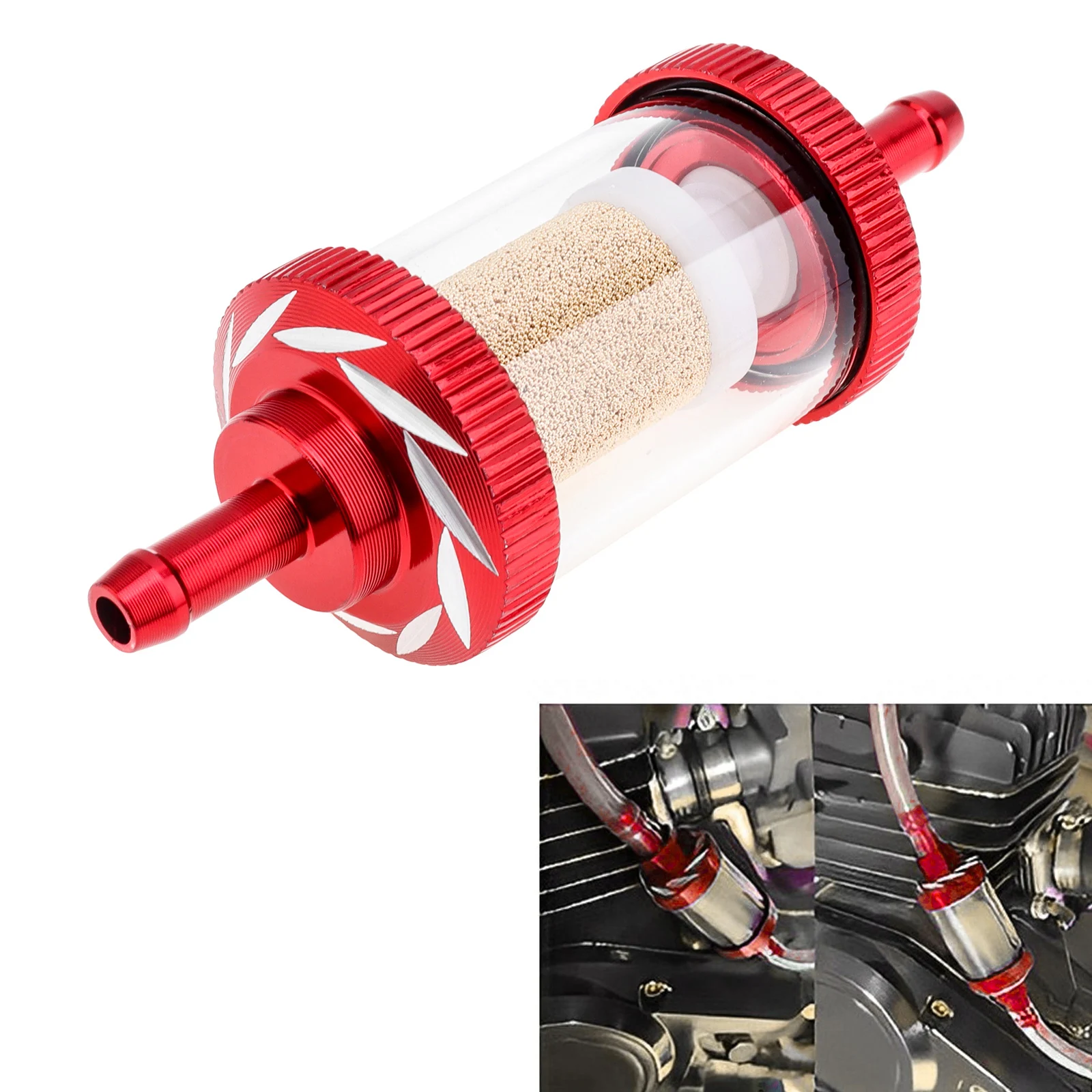Filtro de combustible aluminio CNC universal para moto, scooter y ATV - imagen 5