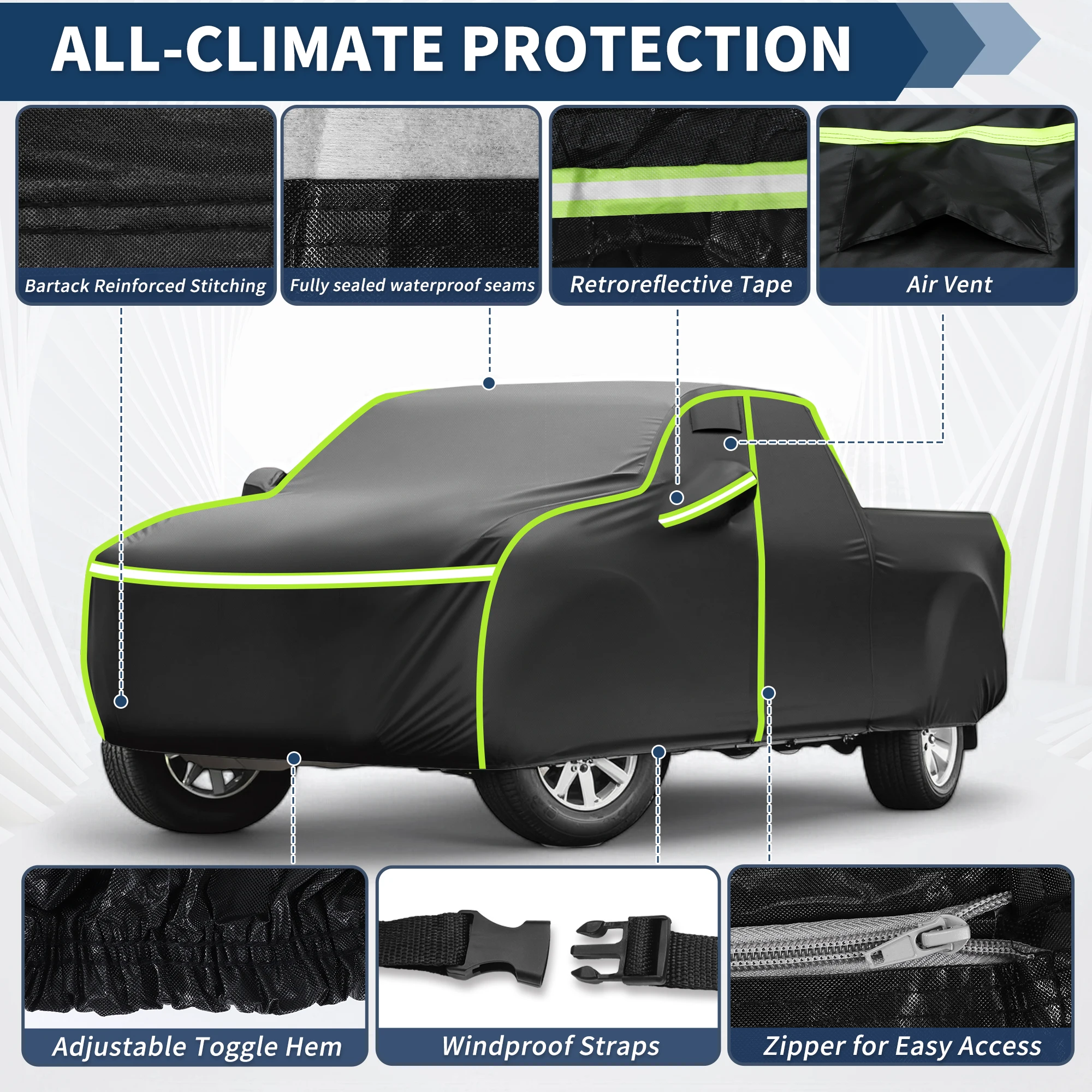 Funda impermeable Uxcell 210D Chevrolet Silverado - protección UV - imagen 5