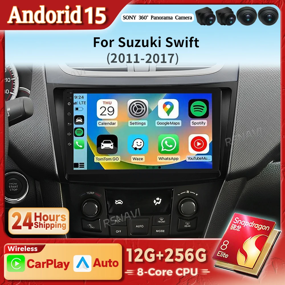 Autoradio Android 2K con CarPlay y WiFi para Suzuki Swift 4 2011-2017
