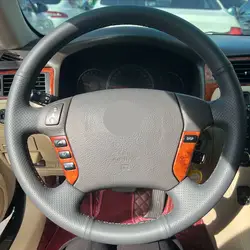 Cubre volante cuero microfibra perforado para Toyota Crown 05-09