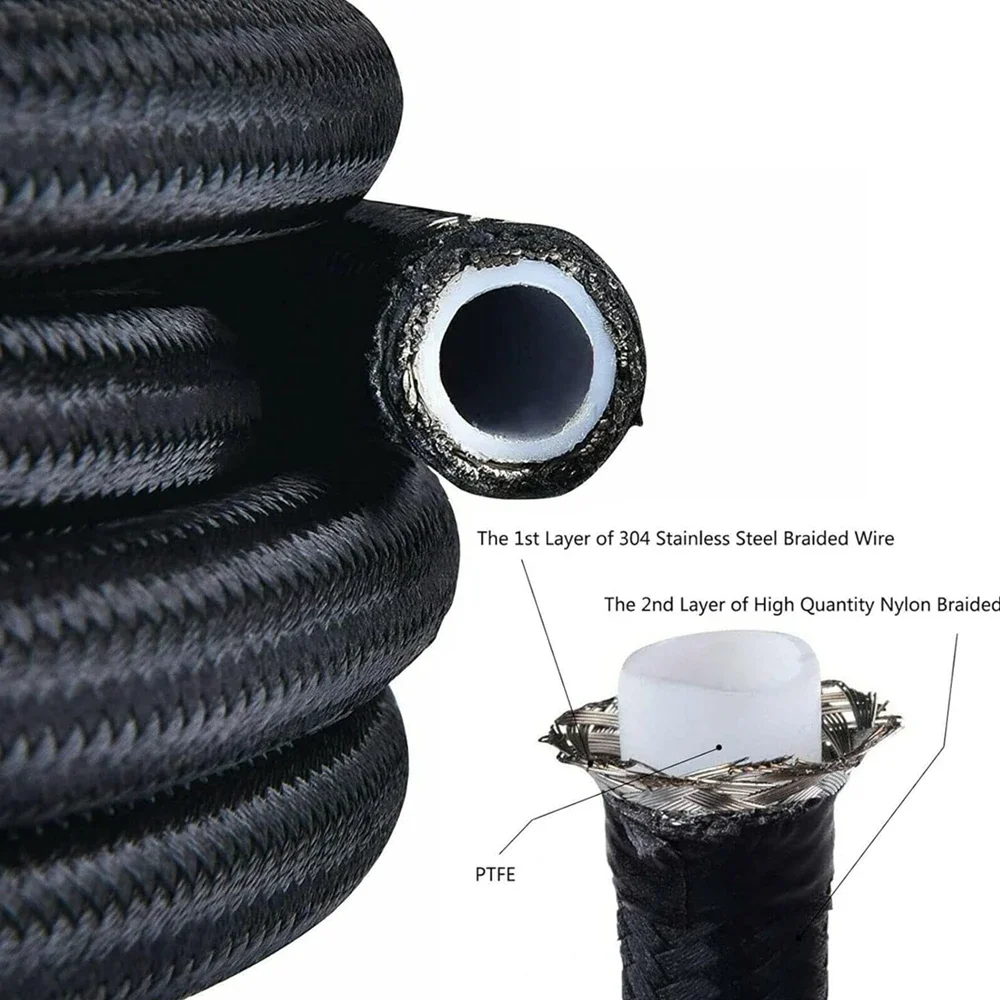 3M Manguera combustible trenzada PTFE para E85 – Adaptadores 4AN 8AN 10AN 12AN - imagen 4