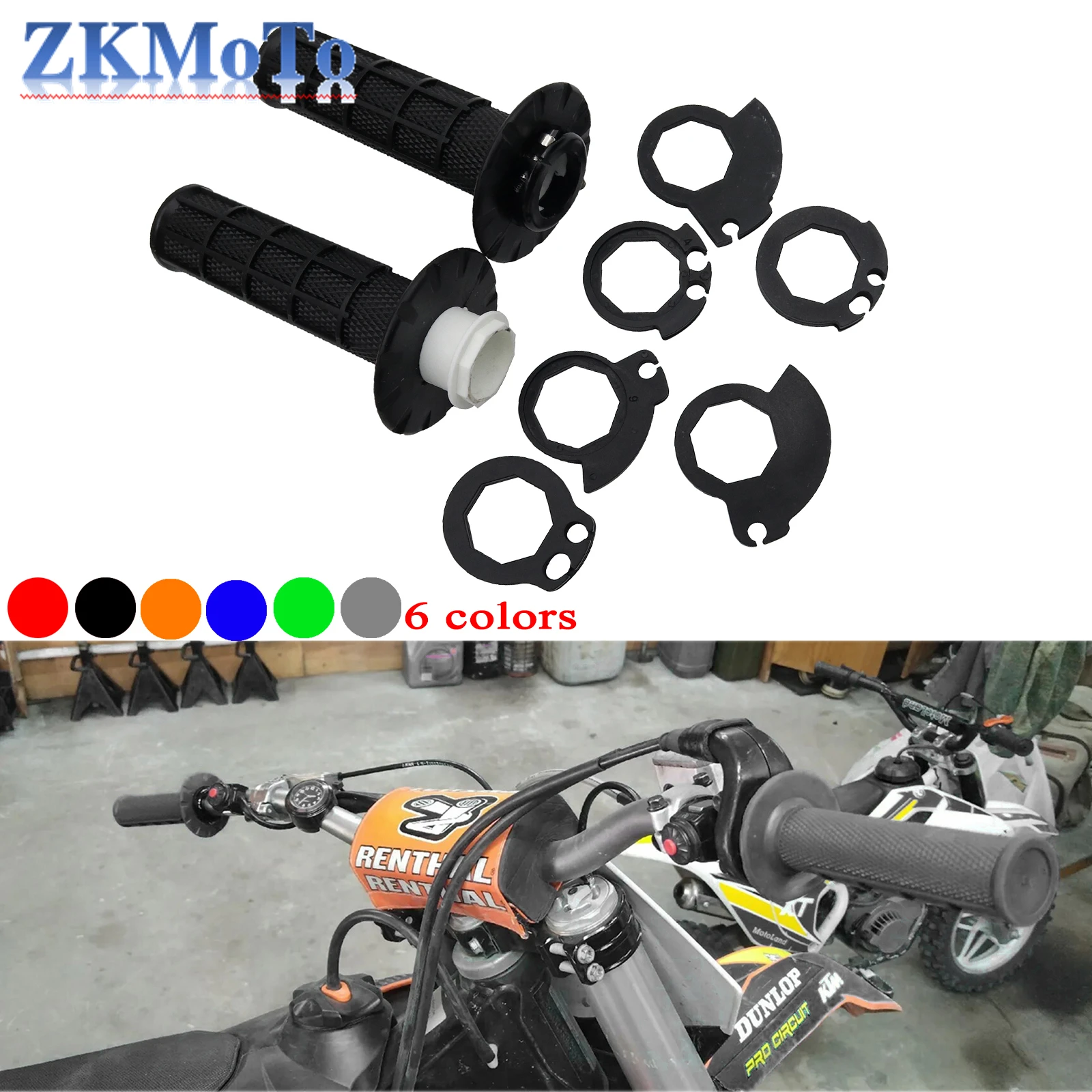 Puños universales de goma de 22 mm para moto de cross, multimarca