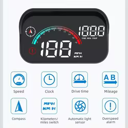 Pantalla HUD universal para coche con GPS: velocímetro digital