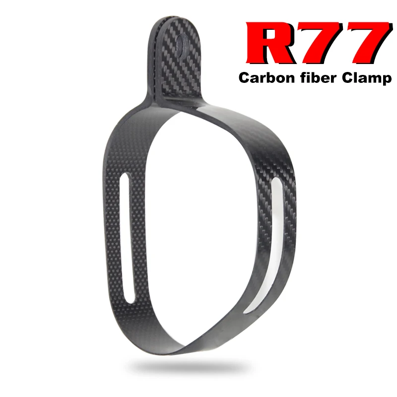 Yoshimura R77 silenciador escape abrazadera fibra carbono soporte acero