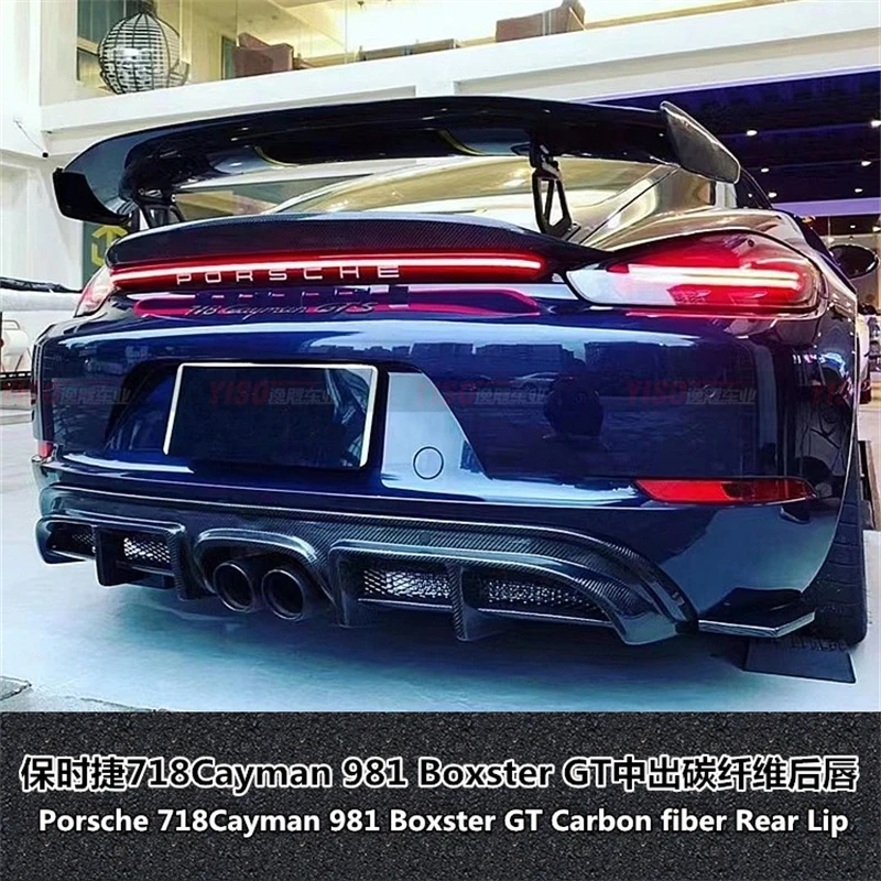 Labio trasero de fibra de carbono para Porsche 718 Boxster/Cayman 981 - imagen 2
