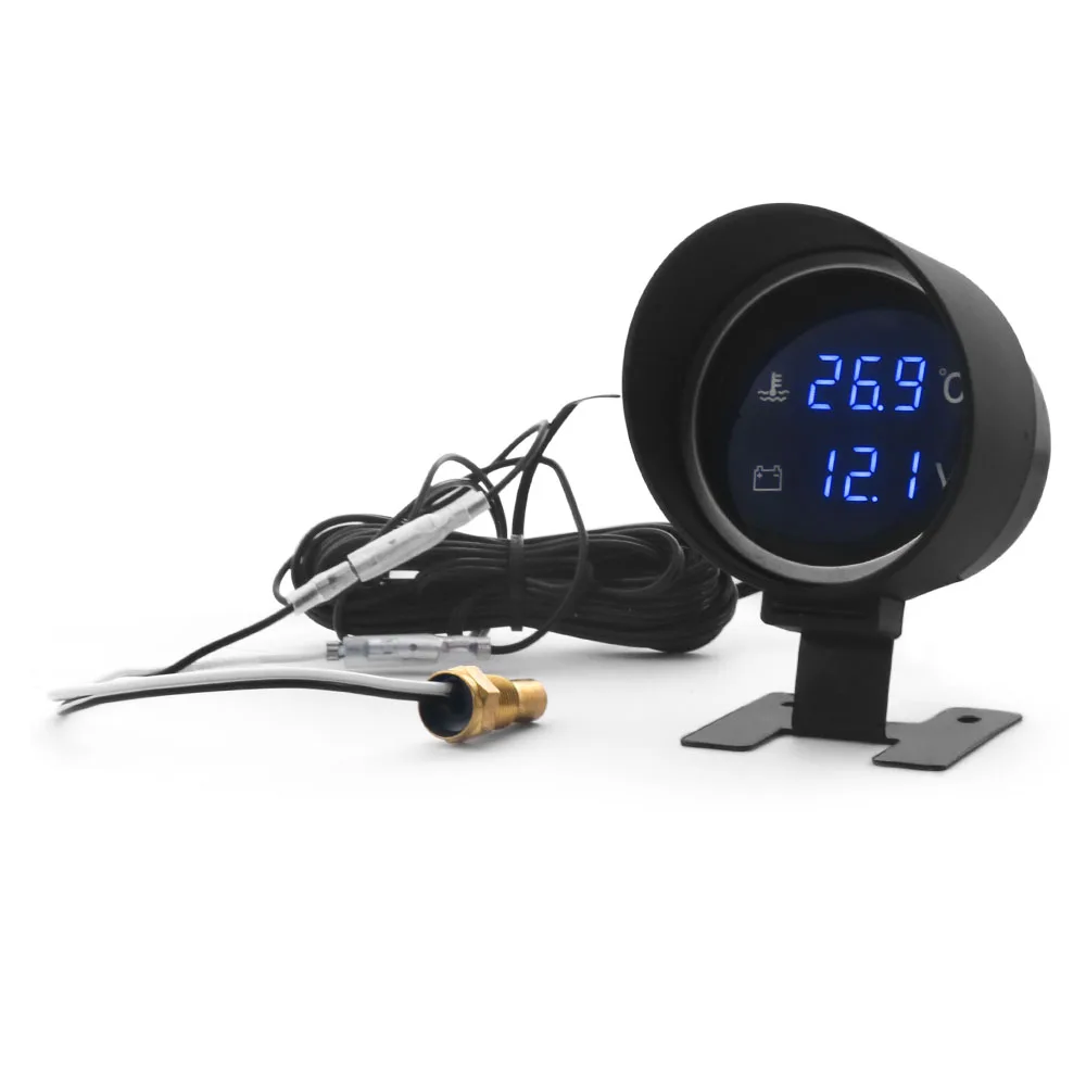 Medidor digital 2 en 1 de temperatura del agua y voltaje 12 V - imagen 2