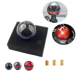 Pomo de cambio esférico fibra carbono universal JDM