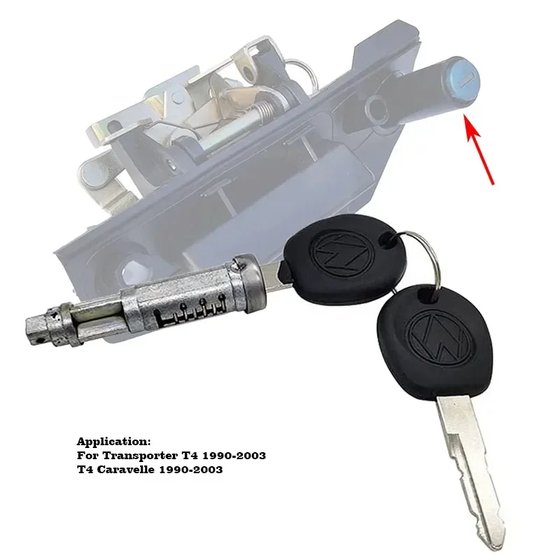 Cilindro cerradura puerta trasera VW Transporter T4 Caravelle 2 llaves - imagen 2