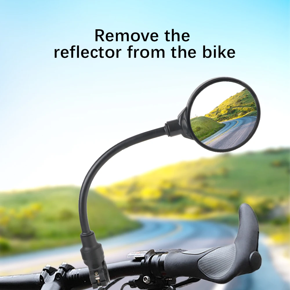 Espejo retrovisor convexo universal ajustable para moto y bicicleta - imagen 3