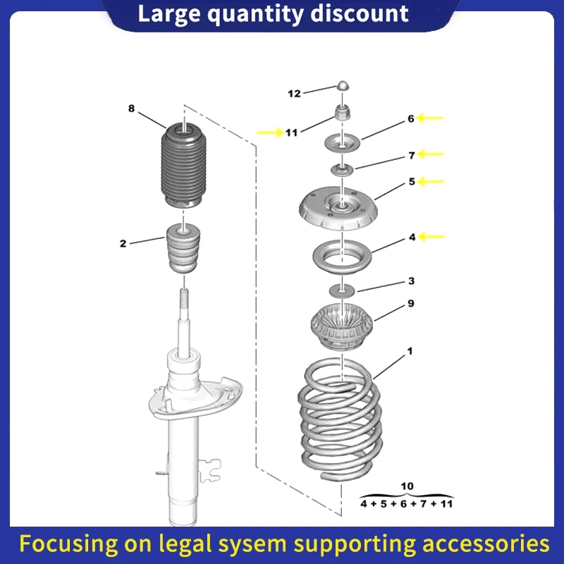5031F2 para Peugeot207 208 2008 301 Citroen C3 Picasso C4 DS3 suspensión delantera puntal montaje superior rodamiento Kit de absorción de impacto 503527 - imagen 3