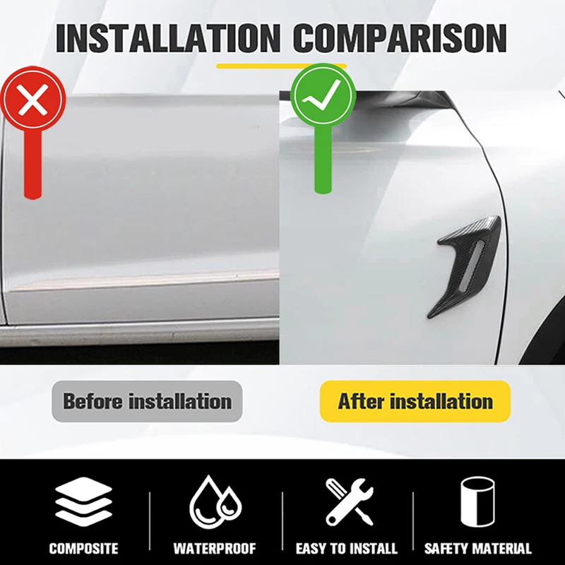Ventilación lateral: pegatina 3D para coche con branquias de tiburón - imagen 4