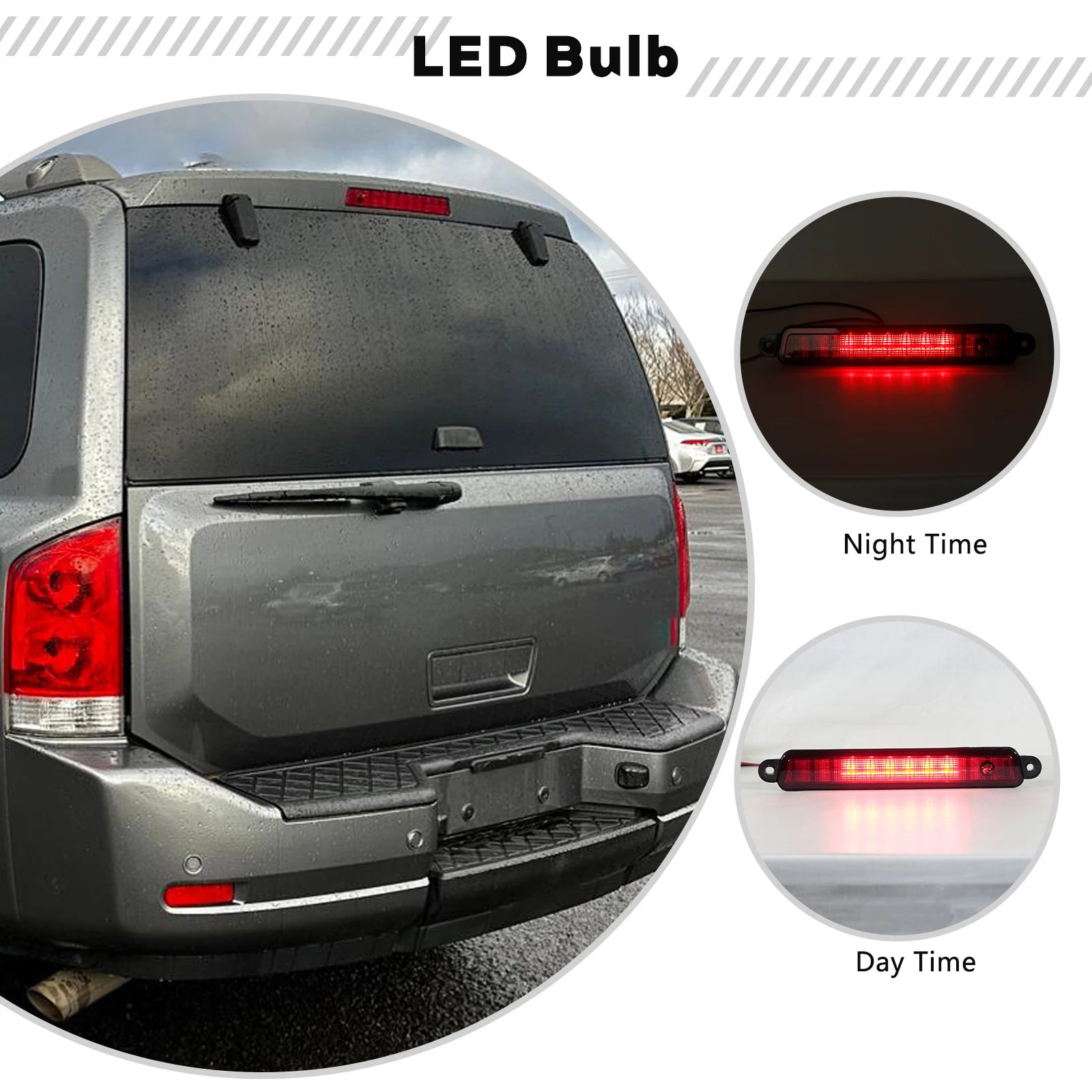 Tercera luz de freno LED Nissan Armada 2005-2015 26590-7S000 - imagen 4