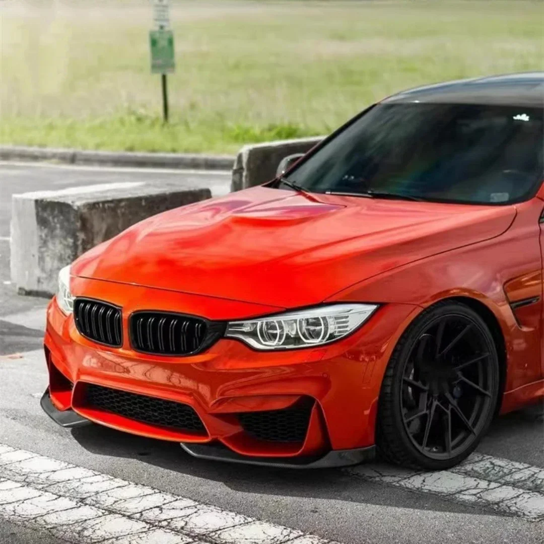 Kit de carrocería de coche de fibra de carbono, conjunto de labio delantero para BMW Serie 3 4 M3 M4 F80 F82 F83 2015-18, accesorios convertidos para automóviles - imagen 5