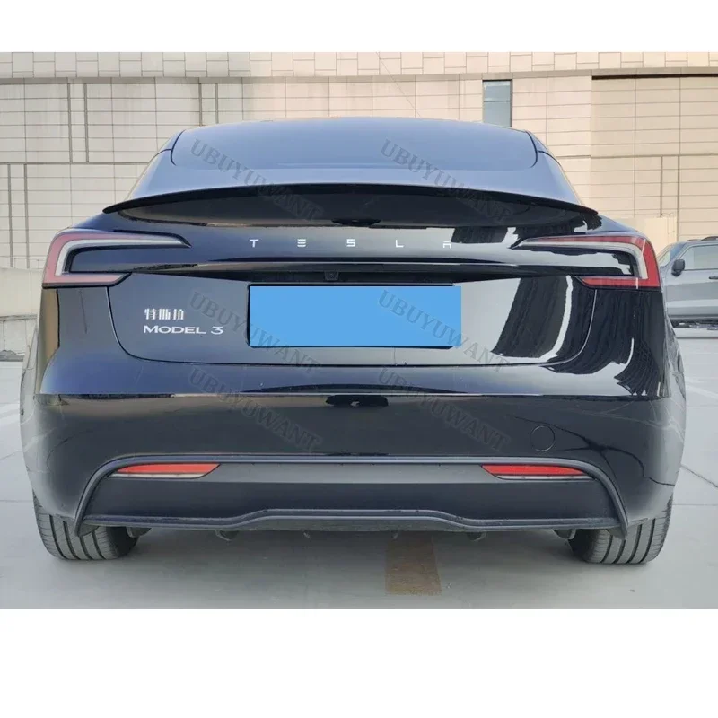 Aleron trasero carbono para Tesla Model 3 2020 en adelante negro - imagen 2