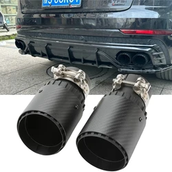 Tubo de escape negro acero inoxidable punta fibra carbono mate