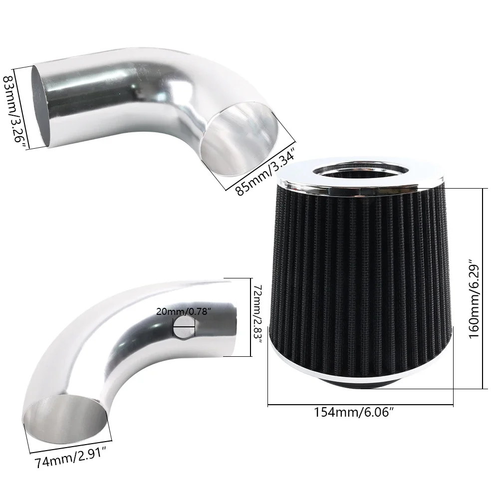 Kit de admisión de aire frío para S10, Blazer y Jimmy 4.3 V6 - imagen 3