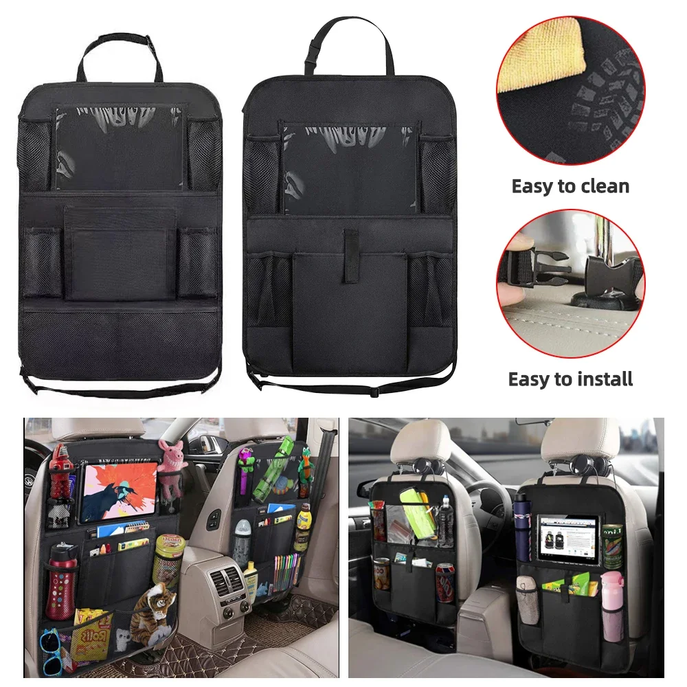 Organizador de asiento trasero con soporte para tablet y funda protectora
