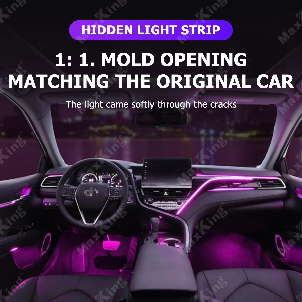 Luz ambiental LED automática 64 colores para Toyota Camry 2018-2021 - imagen 3