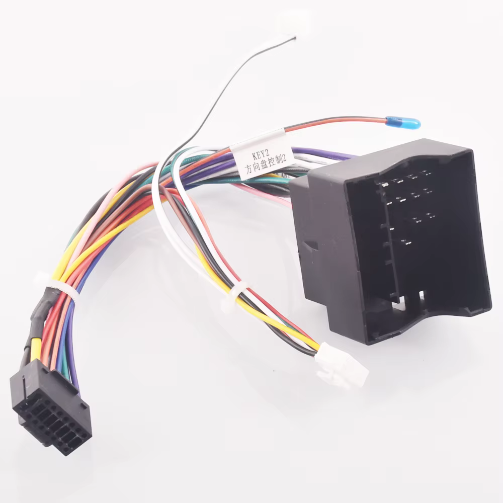 Detalle del adaptador de cableado estéreo