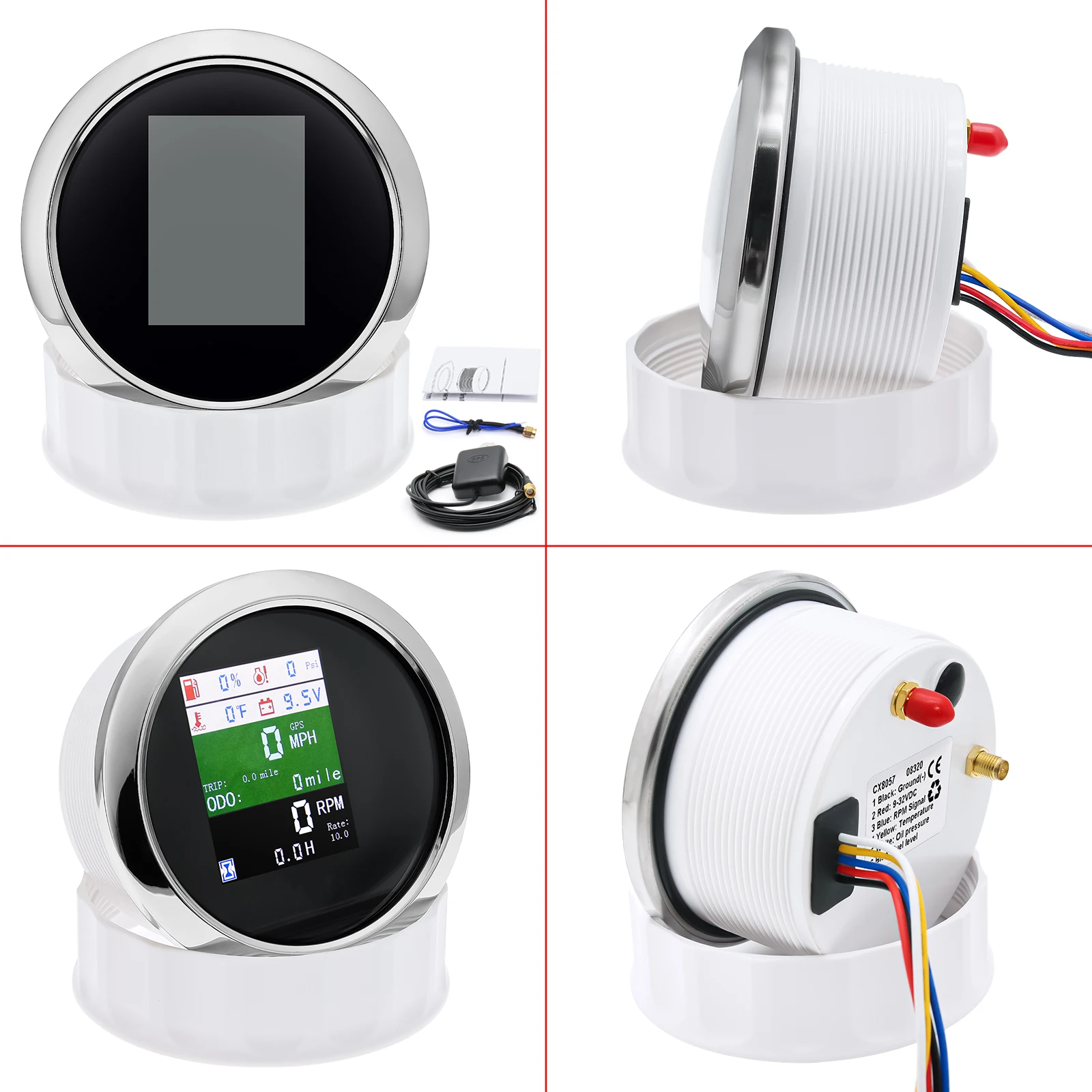 Velocímetro GPS 6 en 1 LCD – Medidor Combustible, Aceite y Temperatura - imagen 4