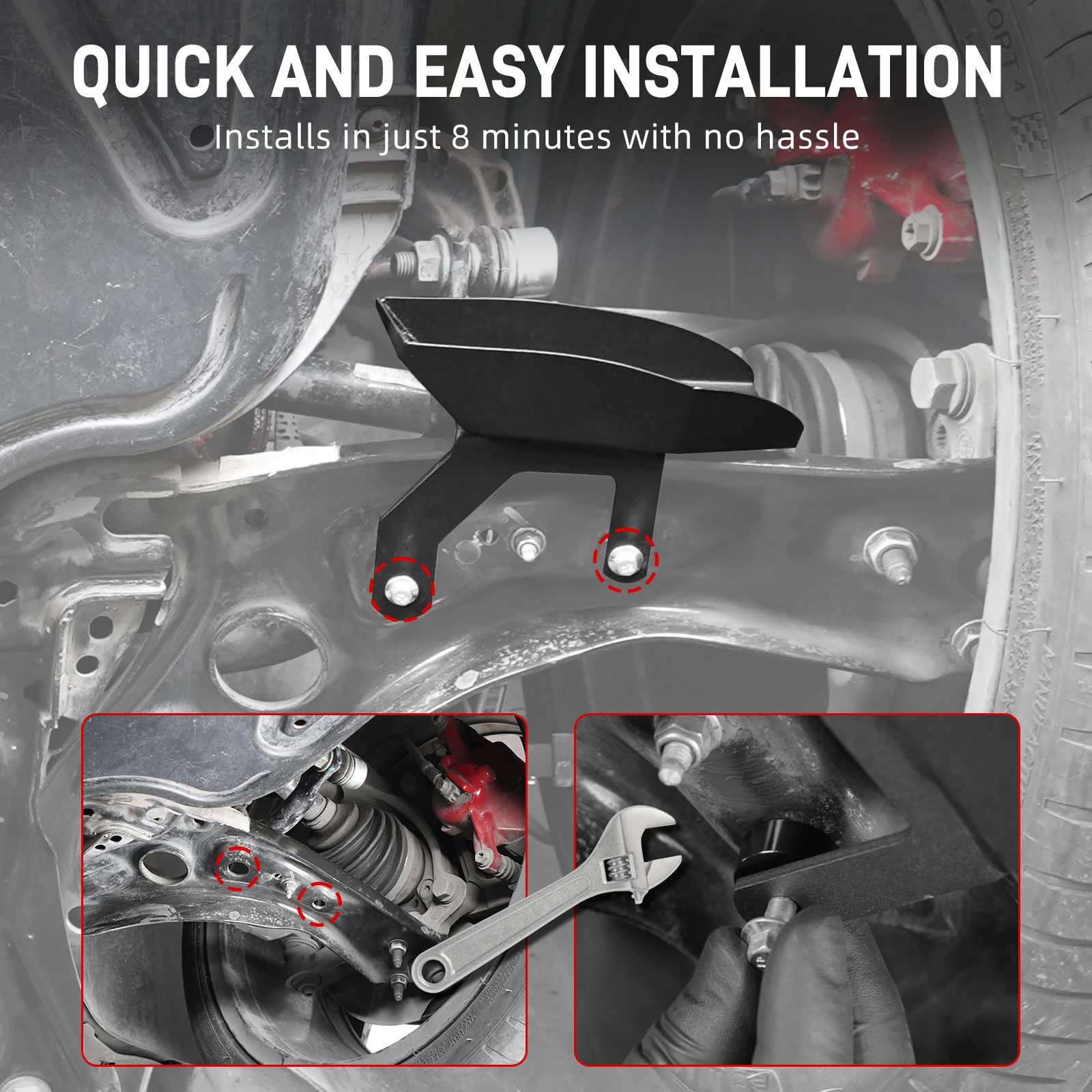 BEVINSEE Kit de conductos de refrigeración de frenos para VW Golf 7 GTI R - imagen 2