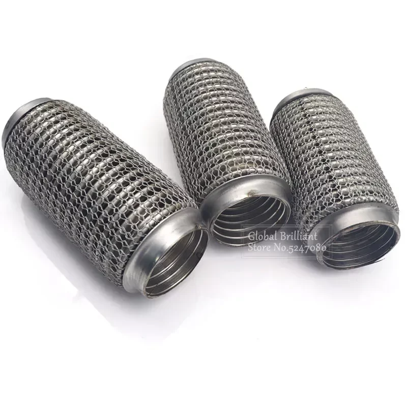 Detalle de fuelle flexible de acero inoxidable