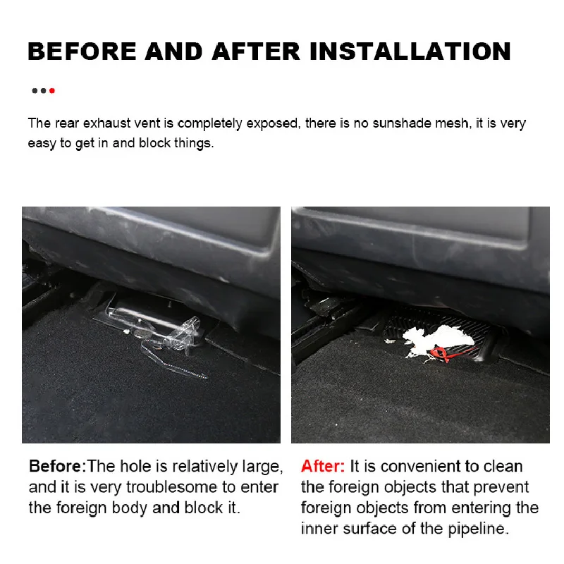 Cubierta salida aire bajo asiento Tesla Model 3 Y – hebilla mejorada - imagen 5