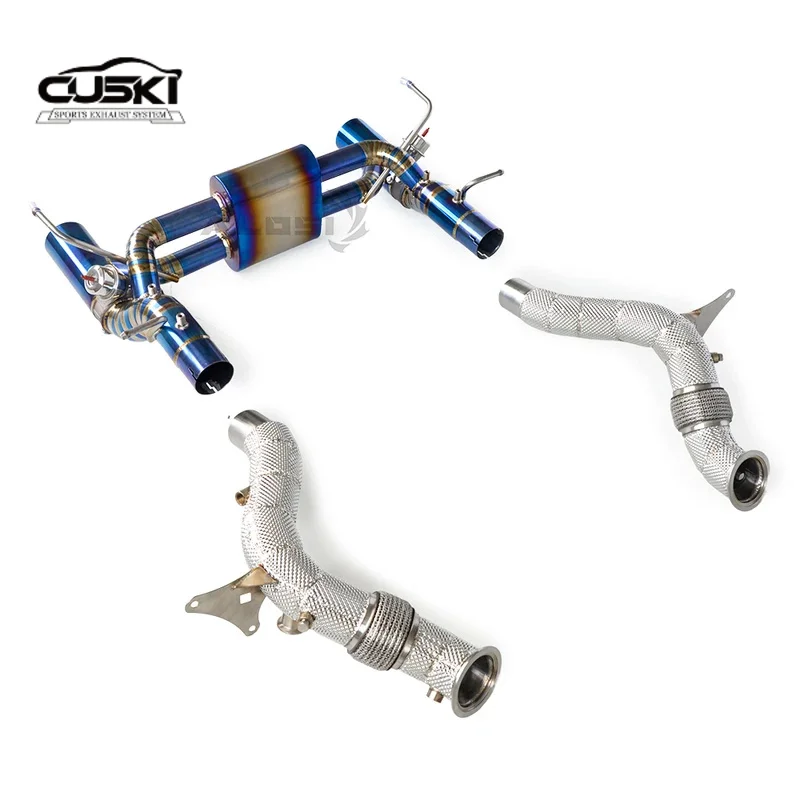 Tubo escape acero inoxidable Ferrari F8 3.9T 2019-2024 alto rendimiento - imagen 5