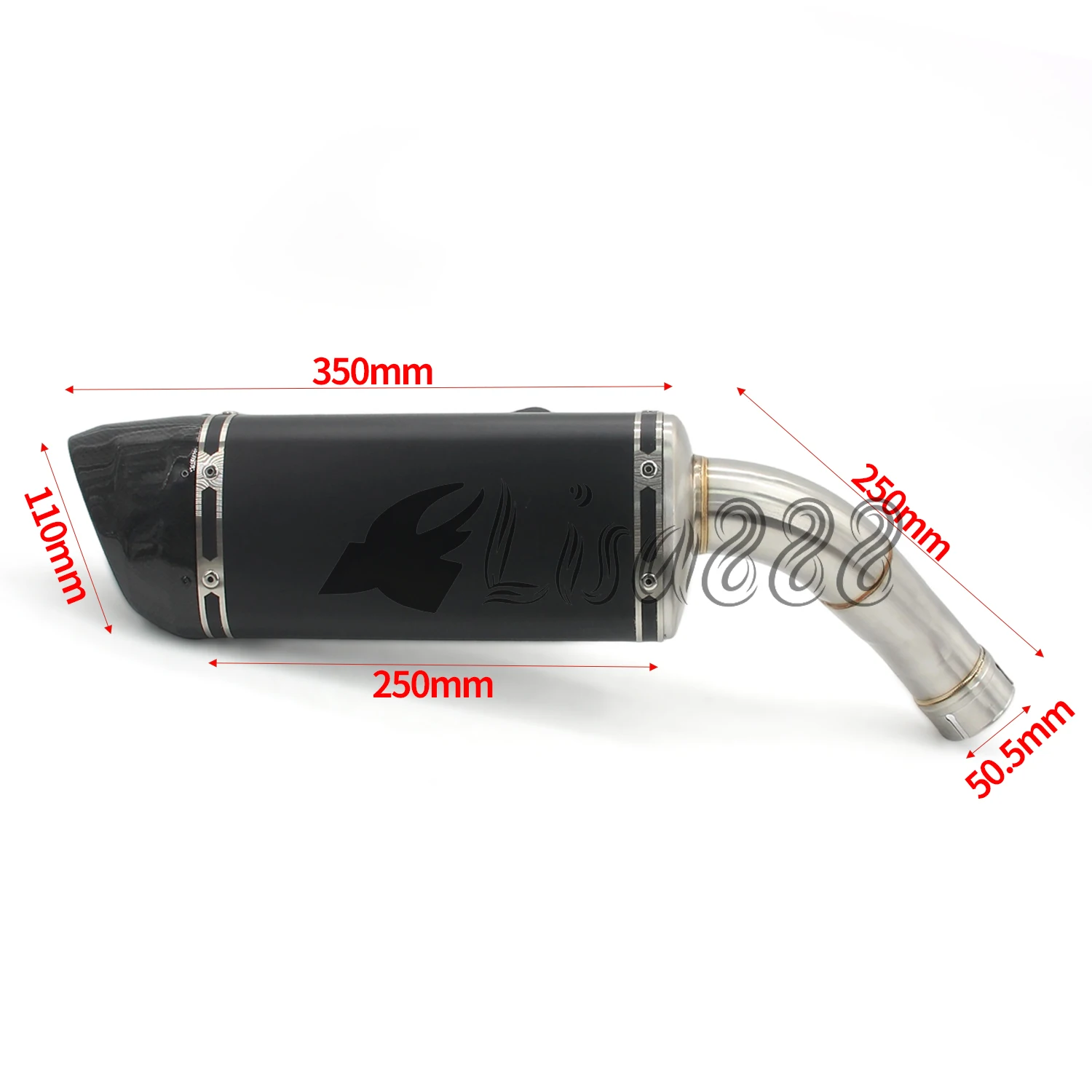 Sistema de escape tipo slip-on para motocicleta