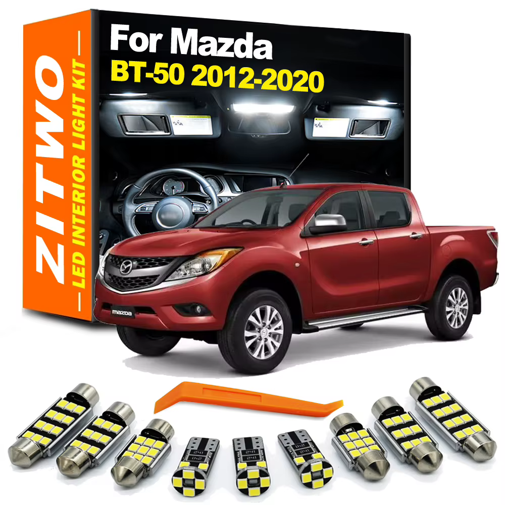 ZITWO Kit de luces LED interior y matrícula para Mazda BT-50
