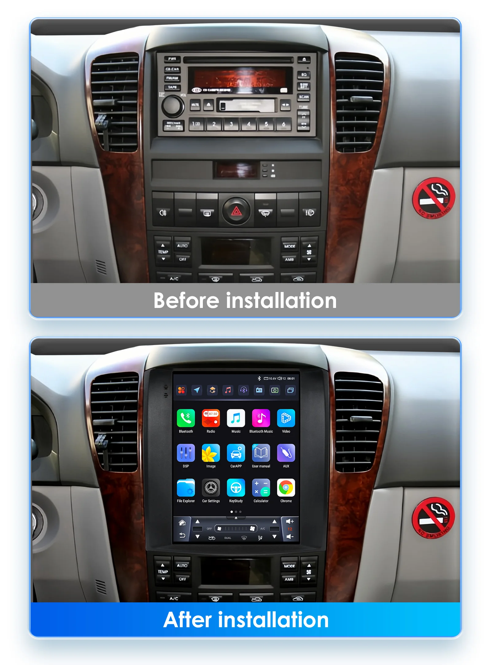 Conectividad CarPlay y navegación GPS del autoradio