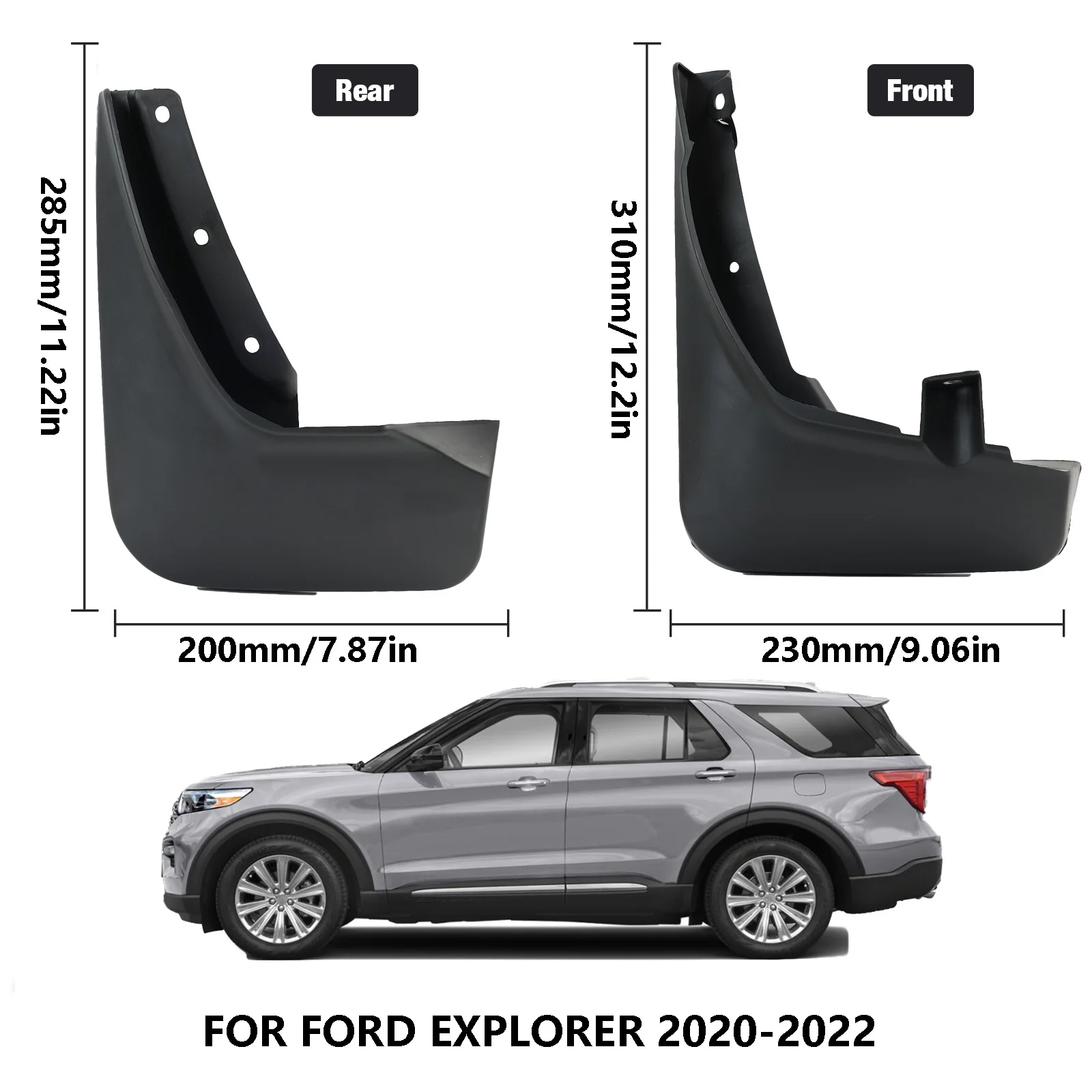 Guardabarros delanteros y traseros Ford Explorer 2020-2022 - imagen 3