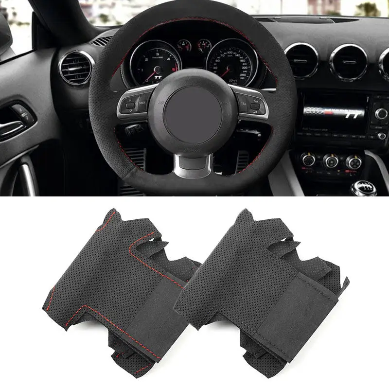 Funda de volante ante cosida a mano Audi A3 S3 TT TTS