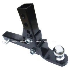 Remolque de montaje de bola de enganche de remolque de 4 niveles ajustable de 10 "para receptor de 2" con bola de 50mm, piezas de RV, accesorios para caravana