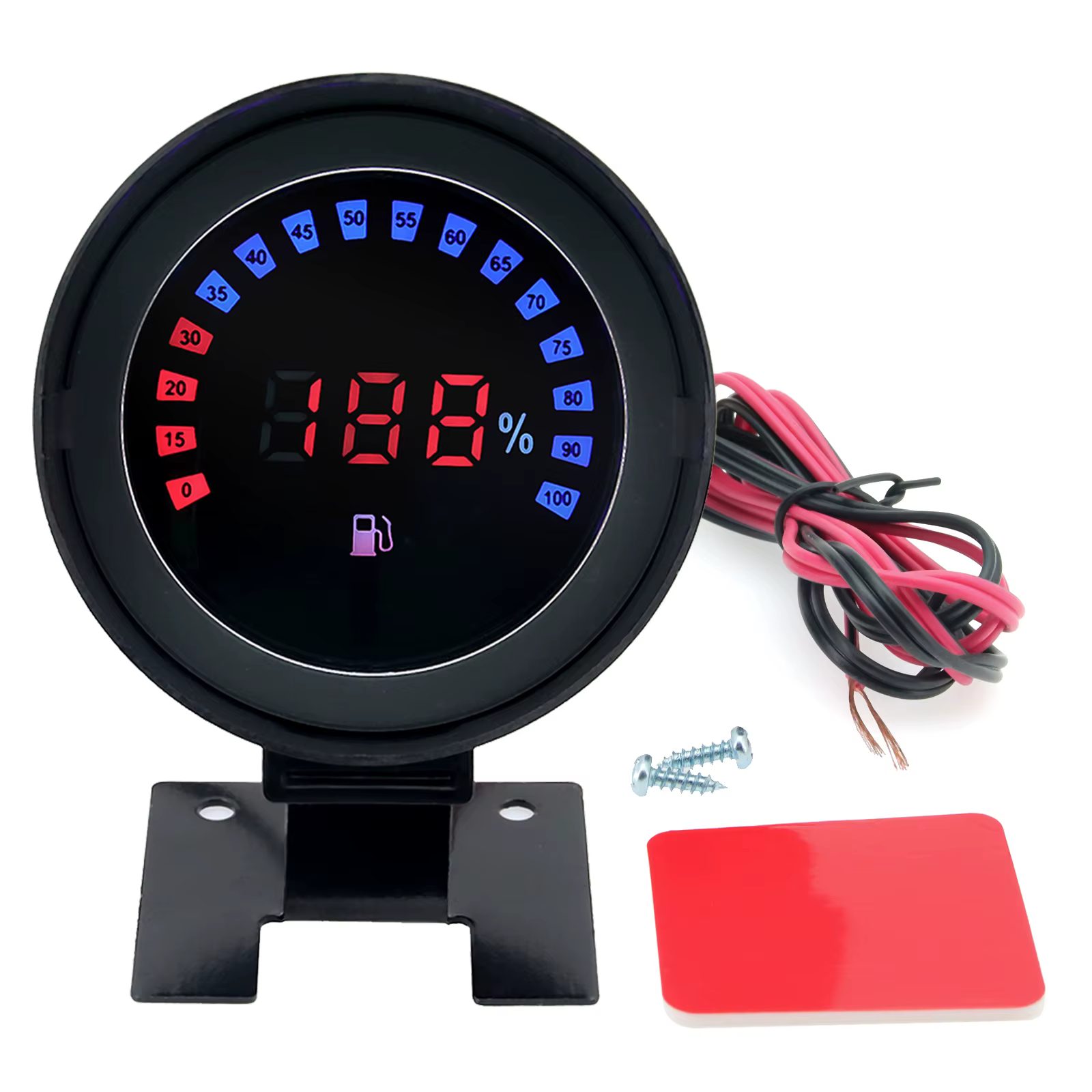 Indicador digital de nivel de combustible LCD 12/24 V universal